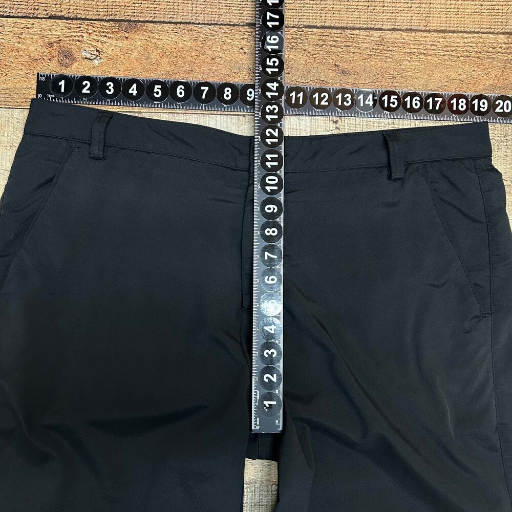 Puma Shorts Mens 38 Black Flat Front Golf Tech 11" Inseam Stretch‎ 3% Elastane - Picture 3 of 9